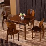 实木餐桌椅组合 折叠可伸缩长方形小户型橡木正方形饭桌 餐桌特价