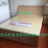 工厂直销 出租房家具 简约板式床 双人床1.5米床1.8米床临时用品