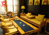 京作 茶楼茶室茶桌椅老榆木免漆家具现代中式简约明式家具可定制