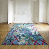 超奢华家居代购 Christian Lacroix蓝绿色丛林羊毛地毯 两种尺寸