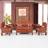 红木沙发 红木家具非洲花梨木国色天香沙发 中式缅甸花梨实木沙发