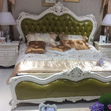 欧式床双人床 实木床橡木床结婚床法式床高档奢华真皮公主床