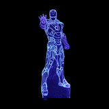 新款创意透明亚克力3D立体投影灯夜光发光板usb小夜灯 陆战队