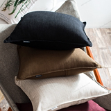 c细亚麻布料全包沙发套罩定做欧式实木坐垫抱枕套订制