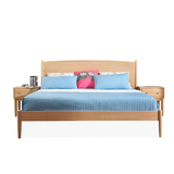 1.8米1.5简约现代北欧日式宜家MUJI定制家具全实木床双人床橡木床