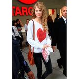 香港代购Wildfox Taylor Swift泰勒同款红色闪耀爱心宽松卫衣女装