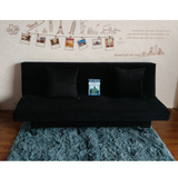 黑色布艺多功能沙发床1.8米小户型布艺沙发床单双人办公室午休床
