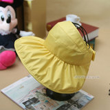 韩国代购春夏儿童户外可折叠空顶防晒遮阳帽太阳帽凉帽女亲子帽子