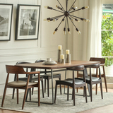 欧式餐桌复古做旧铁艺餐桌椅实木餐桌饭桌子多功能简约餐桌椅组合