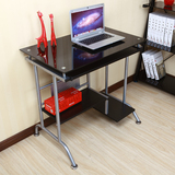 特价 简易台式电脑桌家用小桌子钢化玻璃简约笔记本电脑桌一体机