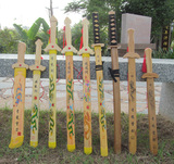 儿童玩具竹木刀剑兵器竹木头宝剑舞台道具 表演演出锻炼竹木剑