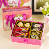 婚庆欧式结婚喜糖盒成品含糖礼盒装德好时芙巧克力抽屉式喜糖礼包