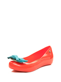 Vivienne Westwood VW + MELISSA合作款红色蝴蝶结鱼嘴平底果冻鞋