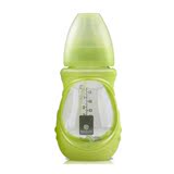 贝适邦 宽口径玻璃奶瓶 送手柄 带硅胶保护套防摔爆防胀气婴儿奶