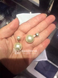 TARA意大利代购 DIOR/迪奥 经典款大小珍珠 两用圆珠款耳钉耳环