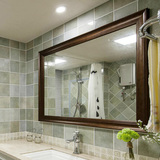 YISHARE 精磨边浴室镜卫浴镜 欧式镜带框镜卫生间镜子装饰镜 5016