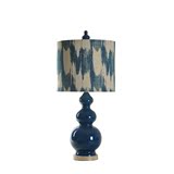 出口新中式地中海简约蓝色玻璃台灯现代欧美式创意宜家卧室床头灯