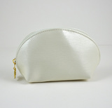 欧珀莱专柜赠品 白色 贝壳化妆包 手拿包 零钱包