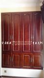 重庆定制家具厂欧式美式橡胶木实木三开门趟门橱柜衣柜定制
