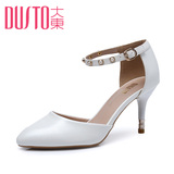 DUSTO/大东2016春季新款韩版高跟细跟珍珠装饰女鞋单鞋