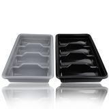 食品级塑料黑色餐具盒酒店西餐餐具收集盒餐边柜收纳盒