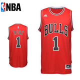 阿迪达斯公牛队球衣1号罗斯正品NBA罗德曼91篮球服复古10红色背心