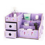 HELLO KITTY化妆品收纳盒木质桌面多功能创意韩式2抽屉收纳盒包邮
