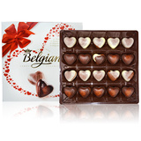 白丽人贝壳夹心心形巧克力200克（20粒）比利时进口情人节礼物