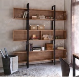 特价六层书柜书橱家用简易钢木创意落地铁书架 置物架组合陈列架