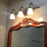 浴室led欧式镜柜灯铁艺复古壁灯梳妆台灯具j3004美式镜前灯卫生间
