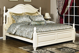 特价欧式全实木双人床白色简约美式1米8大床乡村北欧结婚卧室家具