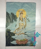 西藏佛像尼泊尔唐卡画像织锦画丝绸绣综合类刺绣画织锦画芯观音