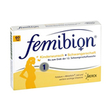 德国直邮代购 femibion孕妇叶酸维生素 1段 孕前至12周 60粒