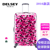 DELSEY法国大使拉杆箱万向轮女行李箱旅行包迷彩涂鸦超轻旅行箱