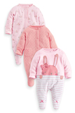 【现货】英国童装NEXT女婴 连体衣爬服 纯棉哈衣粉色小兔子951758