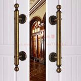 热 全铜欧式仿古大门把手实木门现代纯铜双开门玻璃门拉手明装