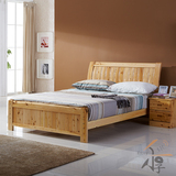 纯实木床香柏木双人床1.5米1.8米现代简约成人床出租房特价床家具