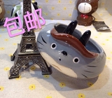 一件包邮 可爱日式龙猫陶瓷烟灰缸创意个性风铃挂饰门饰礼品女男