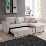 转角沙发床组合客厅沙发床小户型折叠沙发多功能韩式收纳皮艺沙发