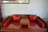 红木沙发坐垫中式实木沙发垫罗汉床五件套飘窗海绵棕榈垫可定制