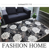 博尔卡特比利时进口纺丝地垫 防滑地毯 客厅卧室欧式现代053灰E