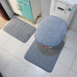 新款特价马桶地垫吸水厕所脚垫马桶U型垫卫生间地毯洗手间两件套