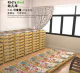 豪华型幼儿园午睡床环保实木儿童床原木床木制重叠床 可拆装