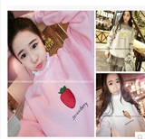 2016春季新款韩版可爱水果长袖卫衣T恤学生薄款打底衫闺密女装潮
