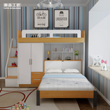 多功能高低床子母床儿童成人上下床双层床带衣柜母子组合床高架床