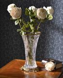 新古典纯铜水晶花瓶欧式奢华软装客厅家居摆件美式样板房高档饰品