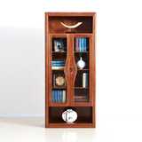 光明家具 现代中式全实木书柜 书架组合 水曲柳书柜 转角书柜 书?