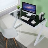 简约现代钢化玻璃学生电脑桌台式家用办公简易学习网吧书桌写字台