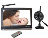 7寸无线婴儿监视器 宝宝看护器 家用监控套装 无线夜视防水摄像机