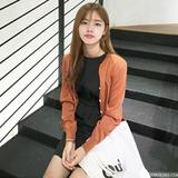 韩国官网代购 Cherrykoko 2016夏气质甜美百搭纯色针织开衫外套女